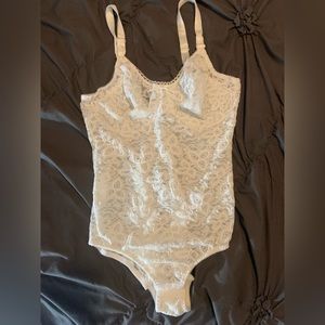 Lingerie white lace body suit